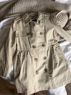 Trench Coat Dress Girls Khaki Double Breasted Jacket | GapKids S